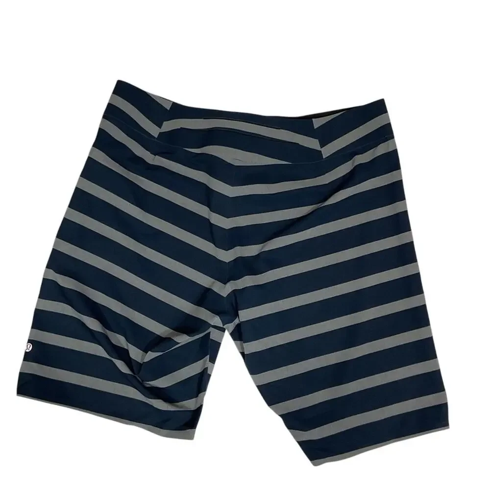 Lululemon Men's CURRENT STATE SHORT Sz 36 Board Shorts Ariel Stripe Inkwell - Picture 5 of 5